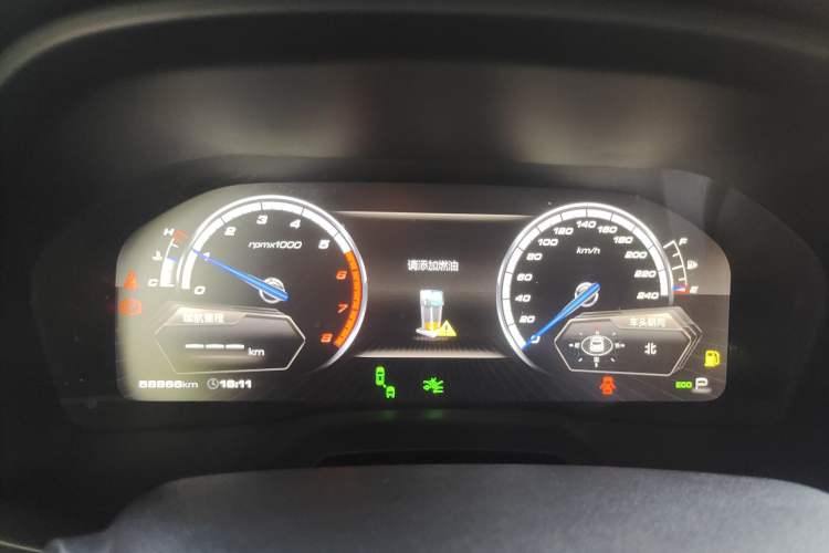 Used Wey VV7 2017 2.0T Flagship Model Odometer Close Up