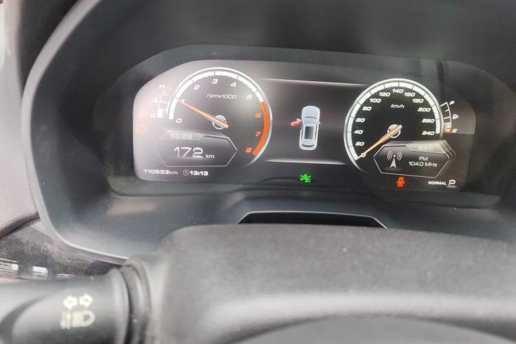 Used Wey VV7 2017 2.0T Flagship Model Odometer Close Up