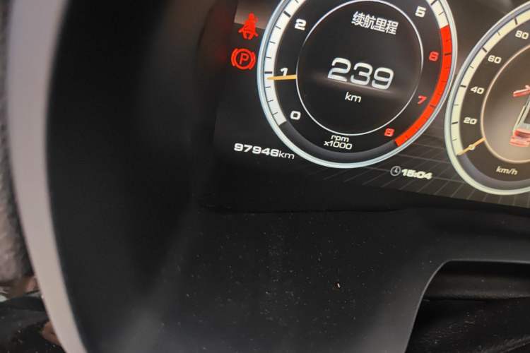 Used Wey VV7 2017 2.0T Flagship Model Odometer Close Up