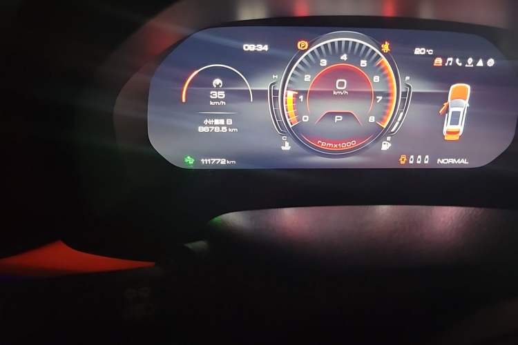 Used Wey VV7 2020 2.0T Flagship Edition Odometer Close Up
