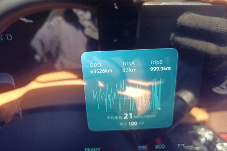 Used WM Motor W6 2021 520km ACE Advanced Intelligence Edition Odometer Close Up
