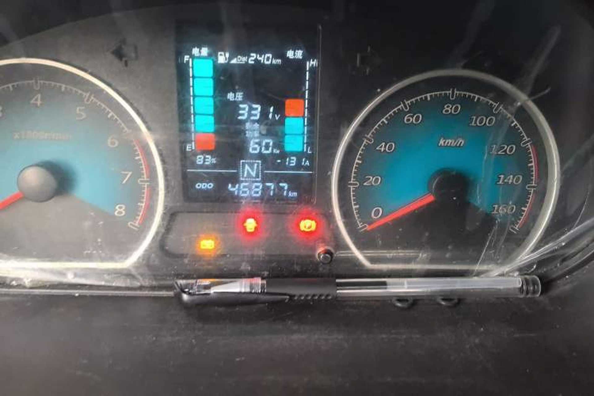 Used Wuling Electric Truck 2021 Cargo Truck Lifan 41.6kWh Inovance 2nd-Generation Electric Control System Odometer Close Up