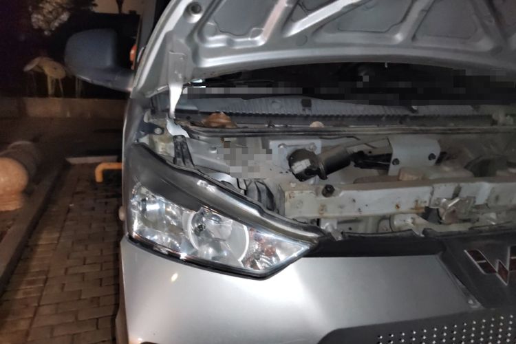 Used Wuling EV50 2020 All-Electric Van Logistics Vehicle with Ningde-Heated Battery Engine Bay Right