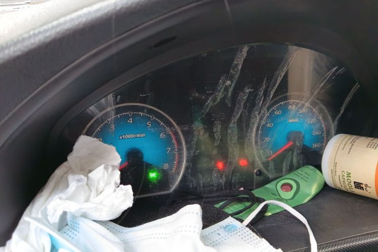 Used Wuling EV50 2021 Box-Type Logistics Vehicle Bocreat Ningde 41.86 kWh Liugong Electric Control System Odometer Close Up