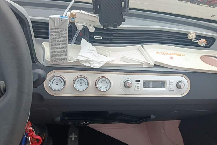 Used Wuling Hongguang MINIEV 2021 Macaron Fashion Edition Lithium-Ion Battery Audio And AC Panel