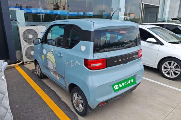 Used Wuling Hongguang MINIEV 2021 Macaron Fashion Edition Lithium-Ion Battery Rear Left 45 Deg