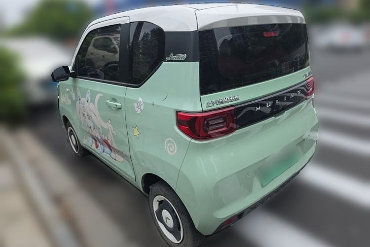 Used Wuling Hongguang MINIEV 2021 Macaron Fashion Model Lithium Iron Phosphate Rear Left 45 Deg