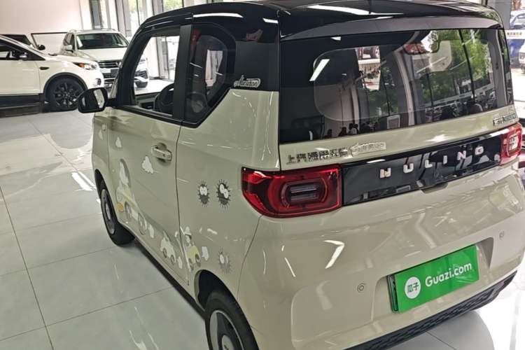 Used Wuling Hongguang MINIEV 2021 Macaron Fashion Model Lithium Iron Phosphate Rear Left 45 Deg