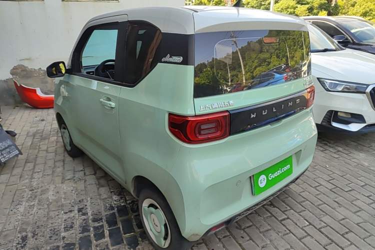 Used Wuling Hongguang MINIEV 2021 Macaron Fashion Model Lithium Iron Phosphate Rear Left 45 Deg