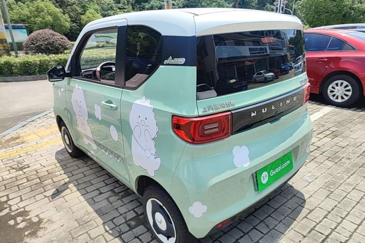 Used Wuling Hongguang MINIEV 2021 Macaron Fashion Model Lithium Iron Phosphate Rear Left 45 Deg