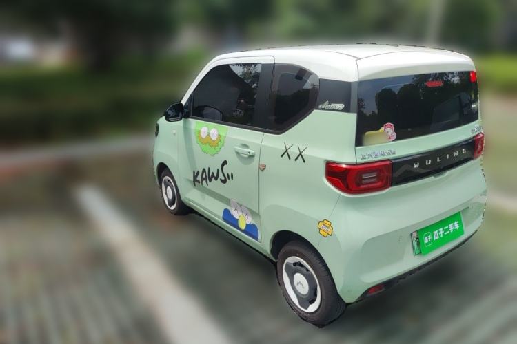 Used Wuling Hongguang MINIEV 2021 Macaron Fashion Model Lithium Iron Phosphate Rear Left 45 Deg