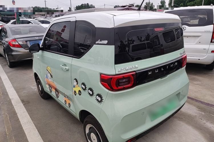 Used Wuling Hongguang MINIEV 2021 Macaron Sandwich Model 120 km Lithium Iron Phosphate Rear Left 45 Deg