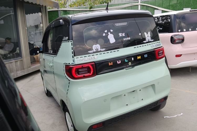 Used Wuling Hongguang MINIEV 2021 Macaron Fashion Model Lithium Iron Phosphate Rear Left 45 Deg