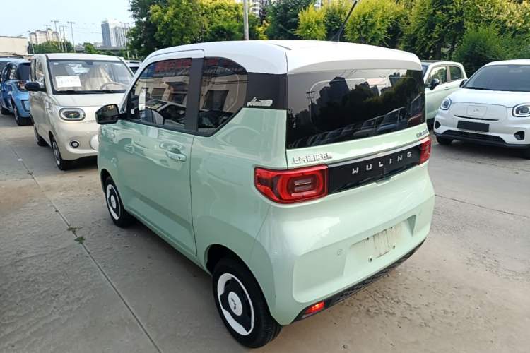 Used Wuling Hongguang MINIEV 2021 Macaron Fashion Model Lithium Iron Phosphate Rear Left 45 Deg