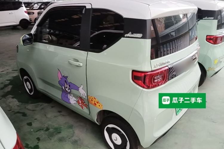 Used Wuling Hongguang MINIEV 2021 Macaron Fashion Model Lithium Iron Phosphate Rear Left 45 Deg