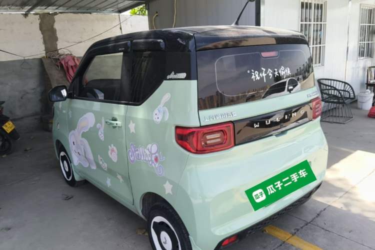 Used Wuling Hongguang MINIEV 2021 Macaron Fashion Edition Lithium-Ion Battery Rear Left 45 Deg