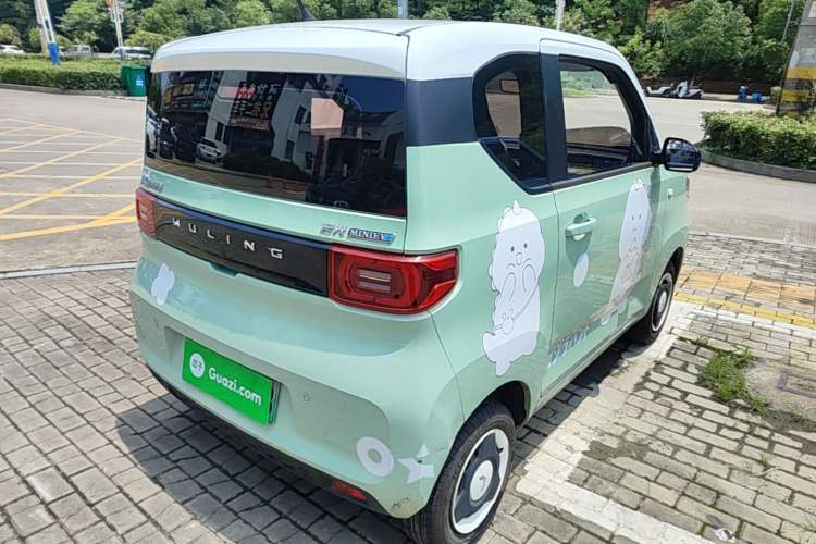 Used Wuling Hongguang MINIEV 2021 Macaron Fashion Model Lithium Iron Phosphate Rear Right 45 Deg