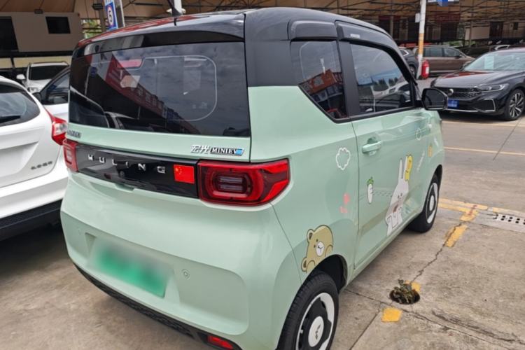 Used Wuling Hongguang MINIEV 2021 Macaron Fashion Model Lithium Iron Phosphate Rear Right 45 Deg