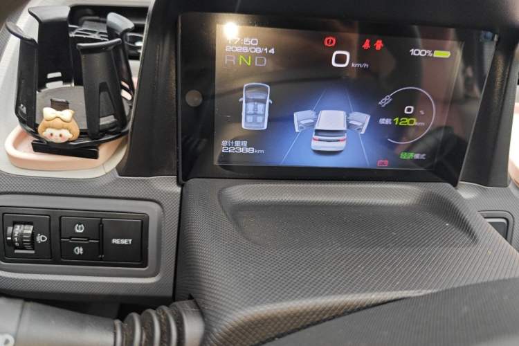 Used Wuling Hongguang MINIEV 2021 Macaron Sandwich Model 120 km Lithium Iron Phosphate Odometer Close Up