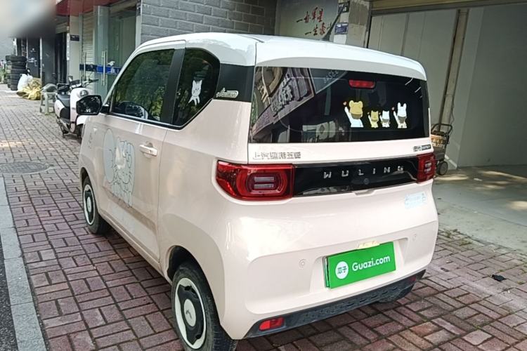 Used Wuling Hongguang MINIEV 2021 Macaron Fashion Model Lithium Iron Phosphate Rear Left 45 Deg