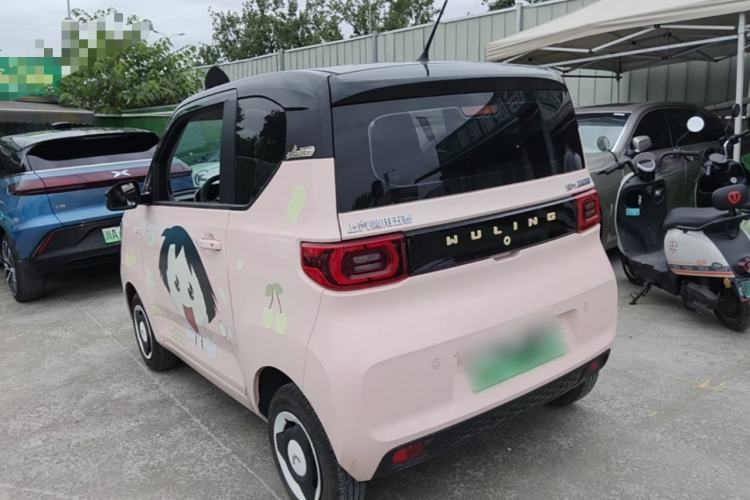 Used Wuling Hongguang MINIEV 2021 Macaron Fashion Model Lithium Iron Phosphate Rear Left 45 Deg