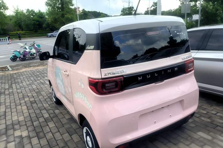 Used Wuling Hongguang MINIEV 2021 Macaron Sandwich Model 170 km Lithium Iron Phosphate Rear Left 45 Deg