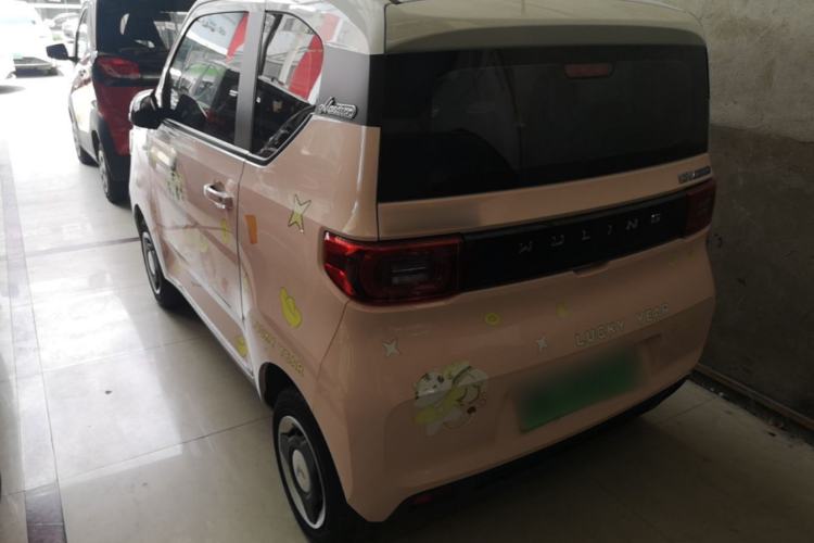 Used Wuling Hongguang MINIEV 2021 Macaron Fashion Model Lithium Iron Phosphate Rear Left 45 Deg
