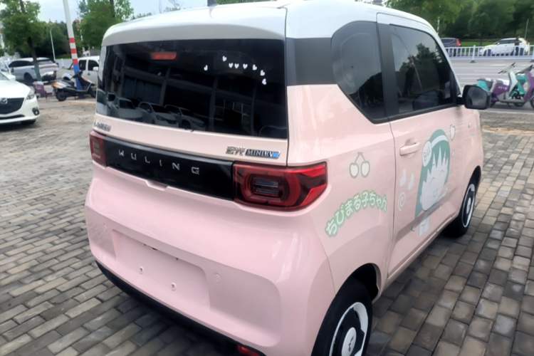 Used Wuling Hongguang MINIEV 2021 Macaron Sandwich Model 170 km Lithium Iron Phosphate Rear Right 45 Deg