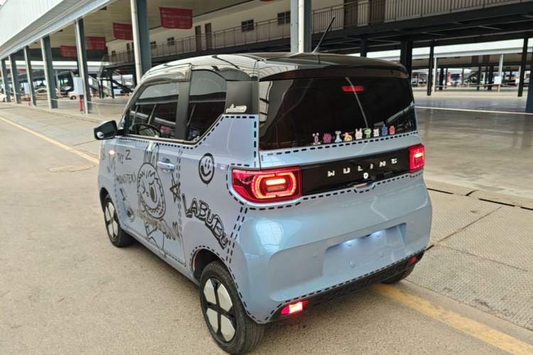 Used Wuling Hongguang MINIEV 2022 Macaron Premium Model – Lithium Ternary Battery Rear Left 45 Deg