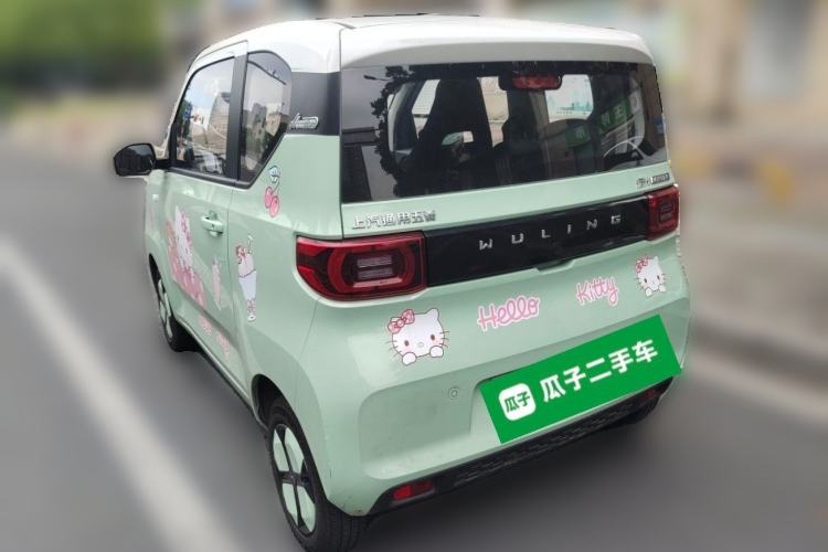 Used Wuling Hongguang MINIEV 2022 Macaron Fashion Model Lithium Iron Phosphate Rear Left 45 Deg