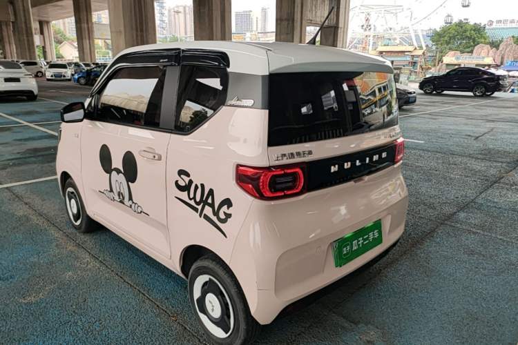 Used Wuling Hongguang MINIEV 2022 Macaron Fashion Model Lithium Iron Phosphate Rear Left 45 Deg