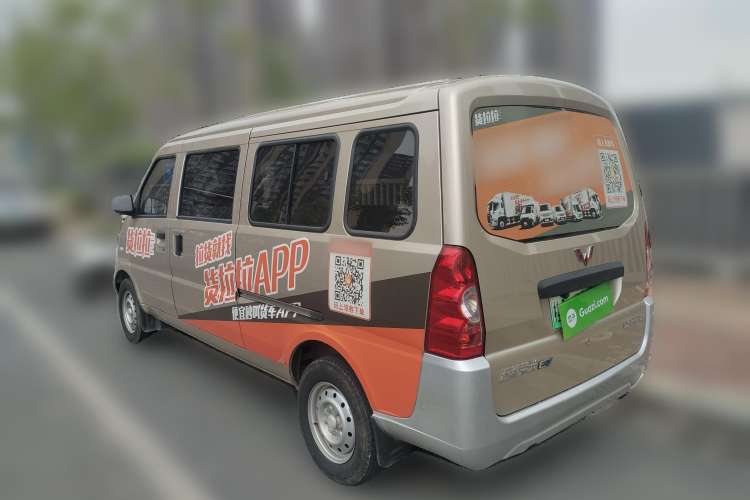 Used Wuling Rongguang EV 2022 Basic Passenger Bus Powered by Penghui Battery Rear Left 45 Deg
