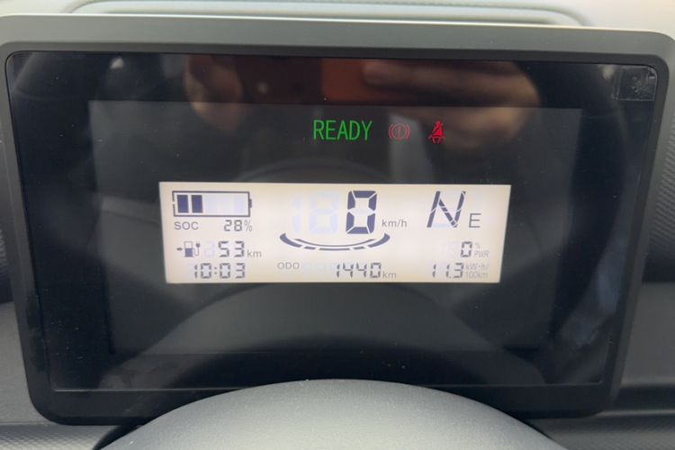 Used Wuling Zhiguang New Energy 2025 Standard Model Odometer Close Up
