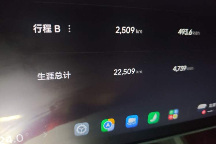Used Xiaomi Auto SU7 2024 Four-Wheel Drive Ultra-Long Range Advanced Intelligent Driving Max Edition Odometer Close Up