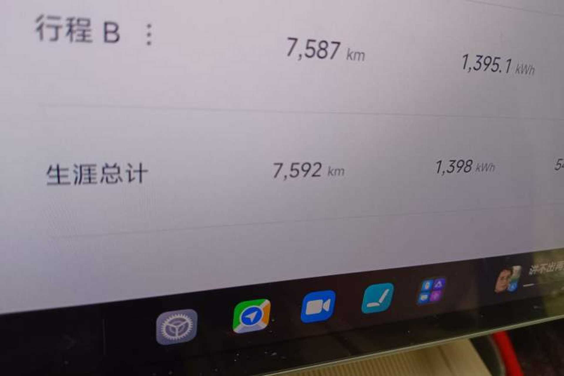 Used Xiaomi Auto SU7 2024 Four-Wheel Drive Ultra-Long Range Advanced Intelligent Driving Max Edition Odometer Close Up