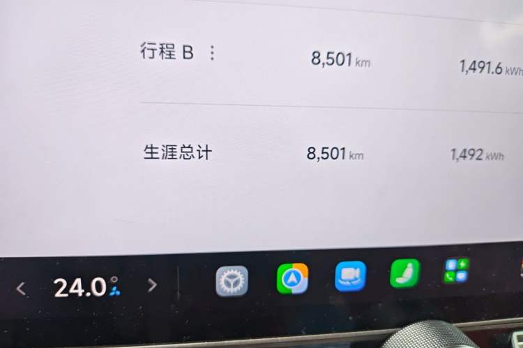 Used Xiaomi Auto SU7 2024 Four-Wheel Drive Ultra-Long Range Advanced Intelligent Driving Max Edition Odometer Close Up
