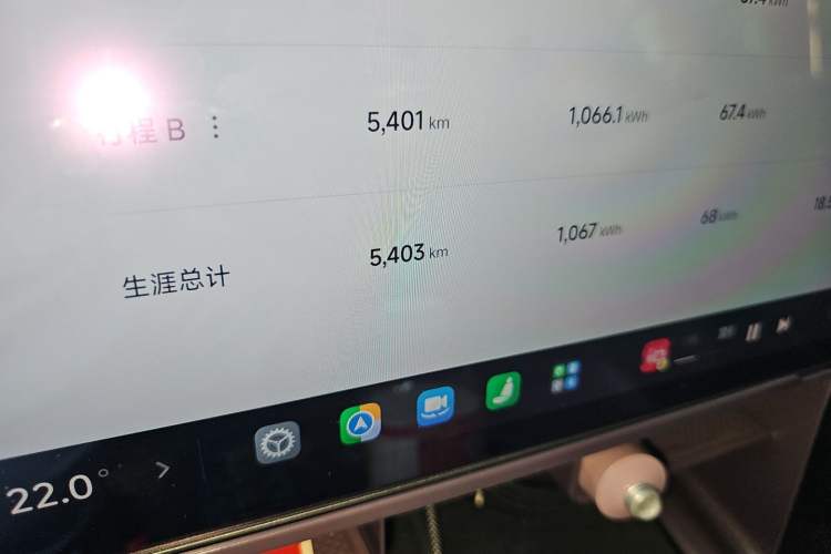 Used Xiaomi Auto SU7 2024 Four-Wheel Drive Ultra-Long Range Advanced Intelligent Driving Max Edition Odometer Close Up
