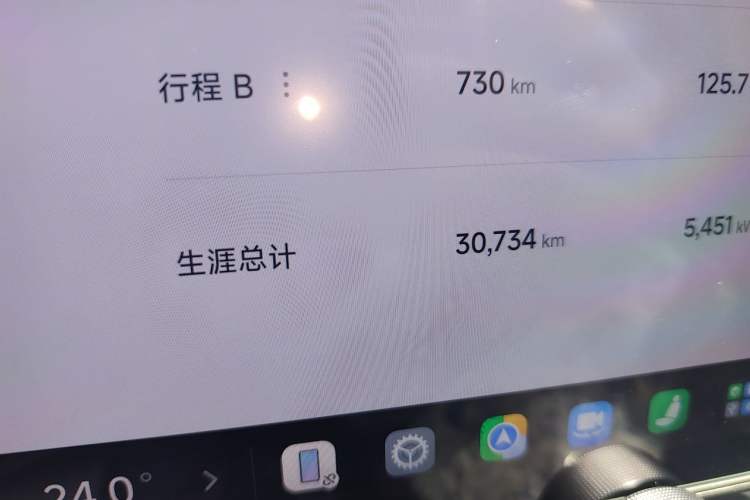 Used Xiaomi Auto SU7 2024 Four-Wheel Drive Ultra-Long Range Advanced Intelligent Driving Max Edition Odometer Close Up