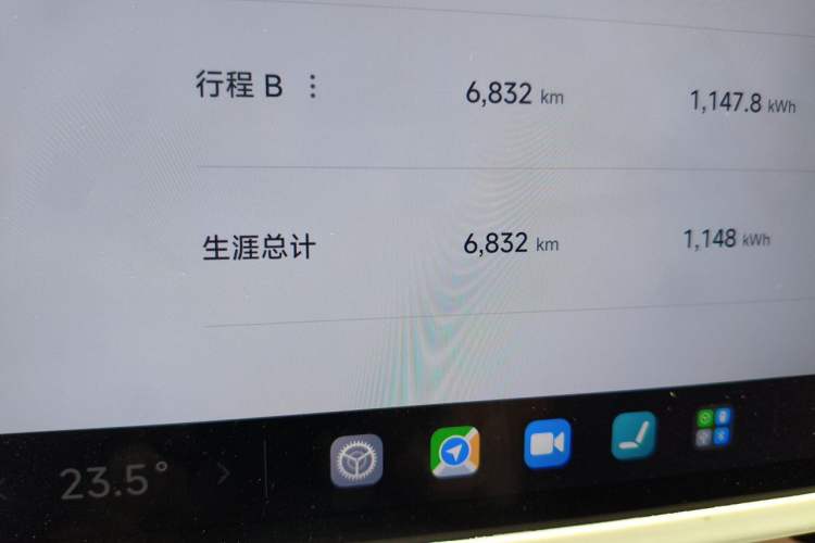 Used Xiaomi Auto SU7 2024 Rear-Drive Long-Range Intelligent Driving Version Odometer Close Up