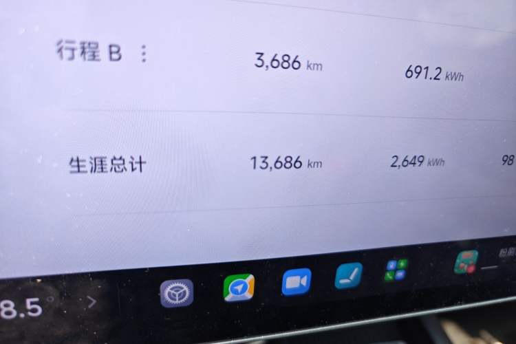 Used Xiaomi Auto SU7 2024 Four-Wheel Drive Ultra-Long Range Advanced Intelligent Driving Max Edition Odometer Close Up
