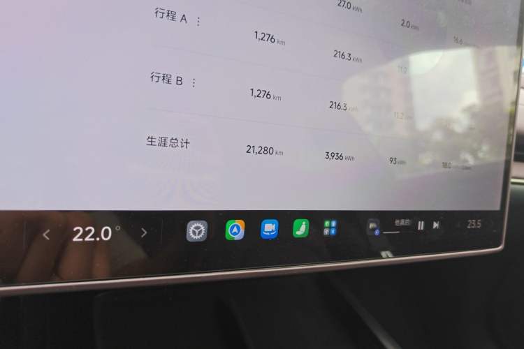 Used Xiaomi Auto SU7 2024 Four-Wheel Drive Ultra-Long Range Advanced Intelligent Driving Max Edition Odometer Close Up