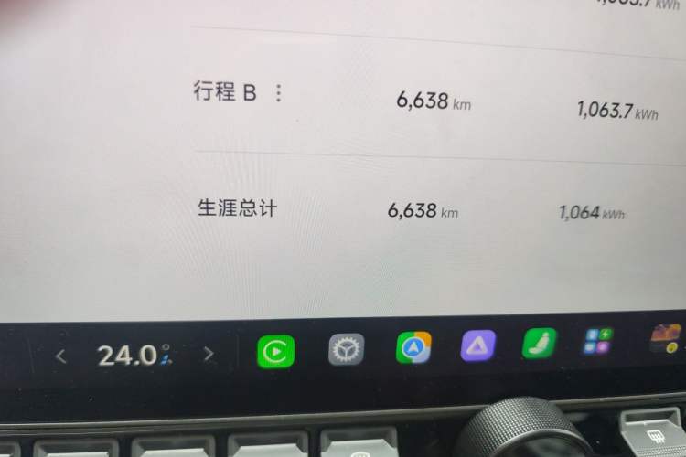 Used Xiaomi Auto SU7 2024 Rear-Drive Long-Range Intelligent Driving Version Odometer Close Up