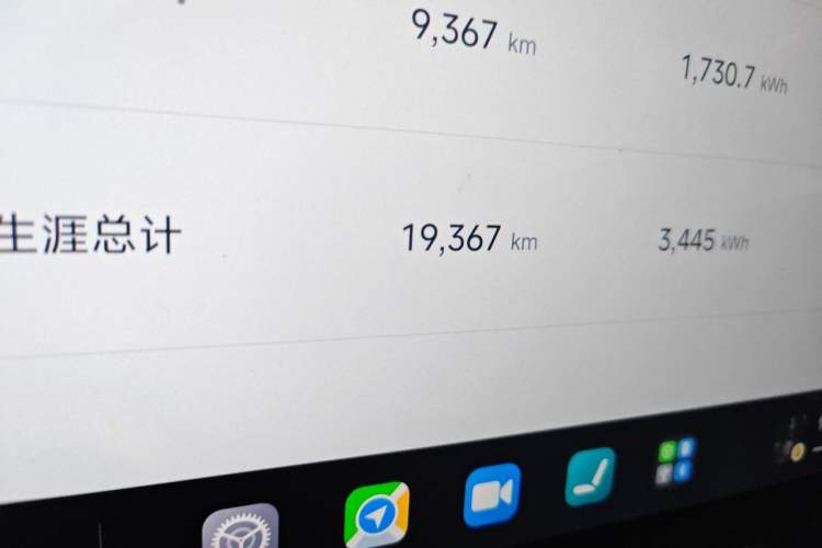 Used Xiaomi Auto SU7 2024 Four-Wheel Drive Ultra-Long Range Advanced Intelligent Driving Max Edition Odometer Close Up