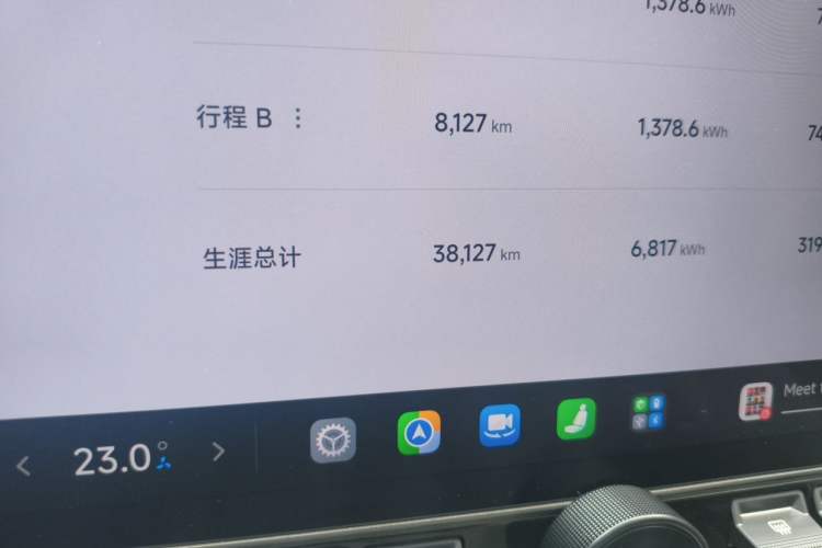 Used Xiaomi Auto SU7 2024 Four-Wheel-Drive Max Founder's Edition Odometer Close Up