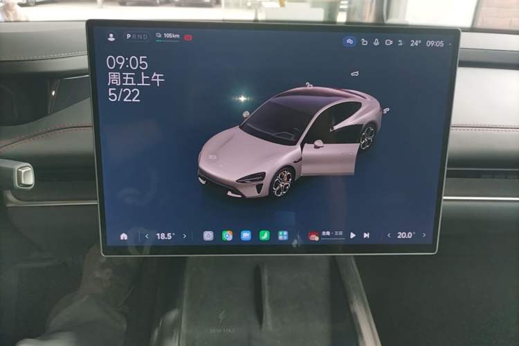 Used Xiaomi Auto SU7 2024 Rear-Drive Long-Range Intelligent Driving Version Audio And AC Panel