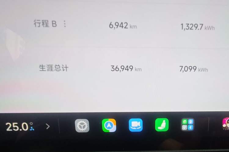 Used Xiaomi Auto SU7 2024 Four-Wheel Drive Ultra-Long Range Advanced Intelligent Driving Max Edition Odometer Close Up