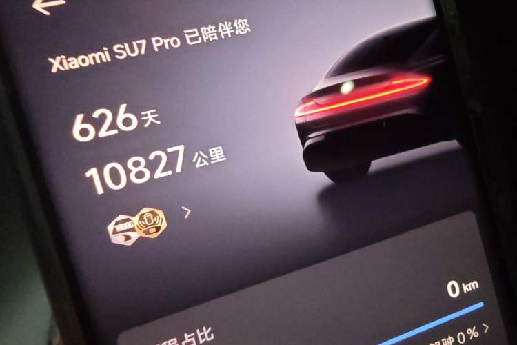 Used Xiaomi Auto SU7 2024 Rear-Drive Ultra-Long Range Advanced Pro-Level Intelligent Driving Version Odometer Close Up