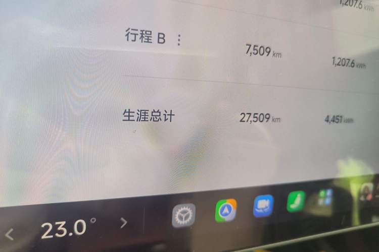 Used Xiaomi Auto SU7 2024 Rear-Drive Long-Range Intelligent Driving Version Odometer Close Up