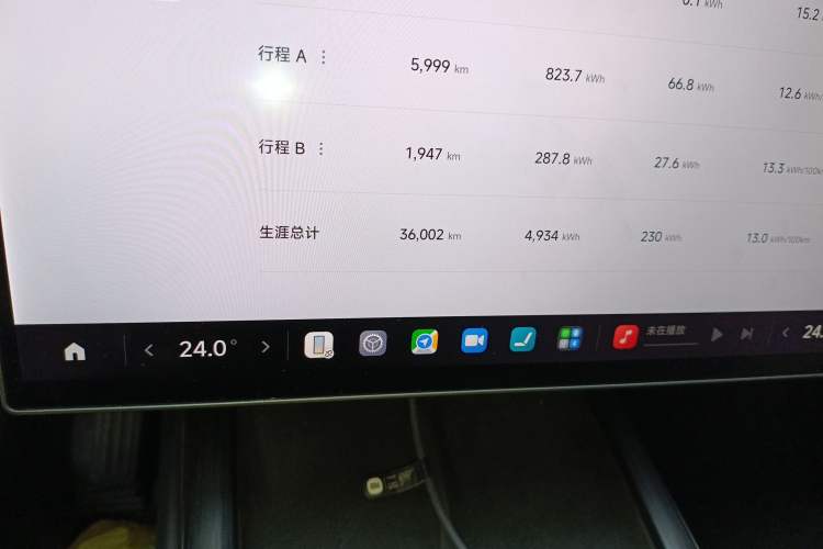 Used Xiaomi Auto SU7 2024 Rear-Drive Standard Founder Edition Odometer Close Up