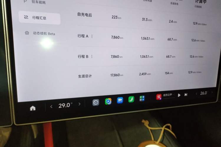 Used Xiaomi Auto SU7 2024 Rear-Drive Ultra-Long Range Advanced Pro-Level Intelligent Driving Version Odometer Close Up